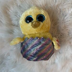 Ty Yellow Chick in Glittery Rainbow Eggshell